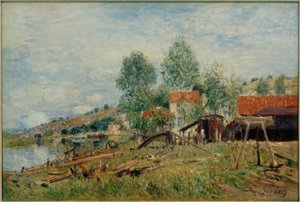 サン・マメスのサイト 作： Alfred Sisley